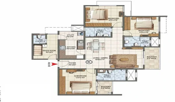 Featured Image of 3 Bhk Apartment Floor Plan